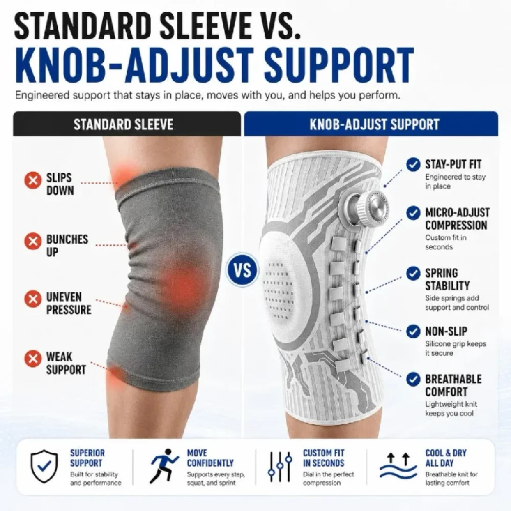 Adjustable Knee Support Brace – Comfortable Stability for Fitness, Training &amp; Everyday Movement